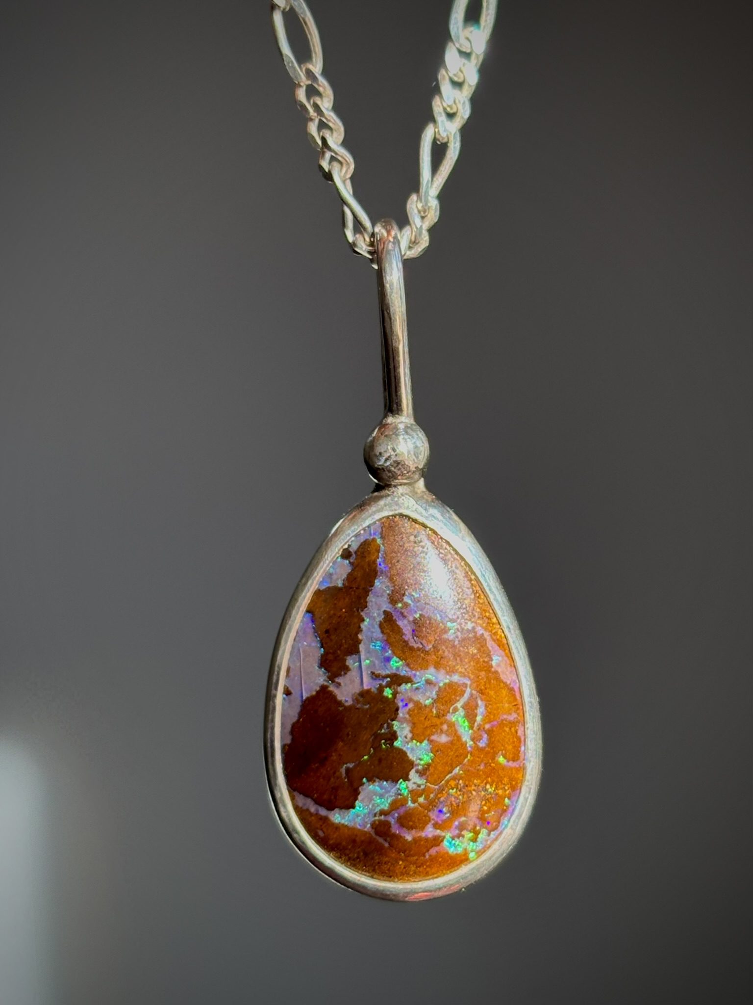 Colgante ópalo boulder australiano - Imagen 2