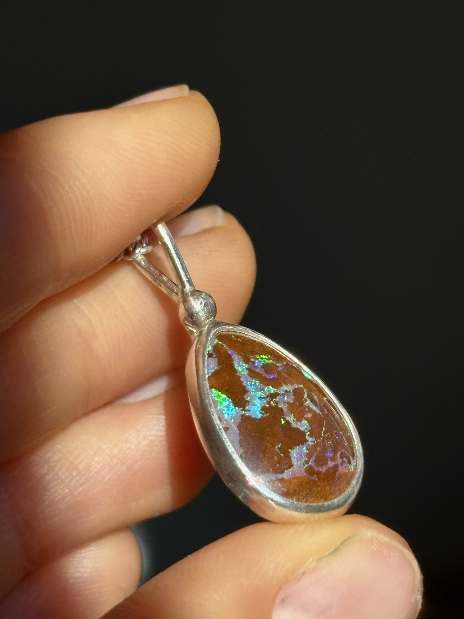 Colgante ópalo boulder australiano - Imagen 4