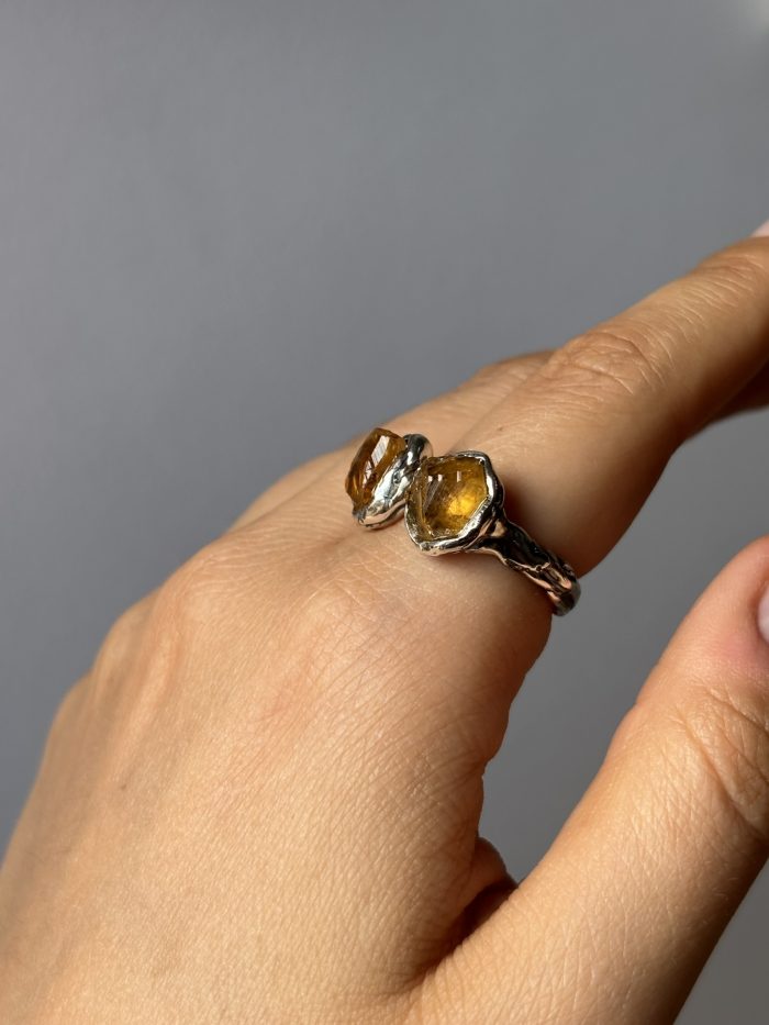 Anillo Gaia con citrino - Imagen 2